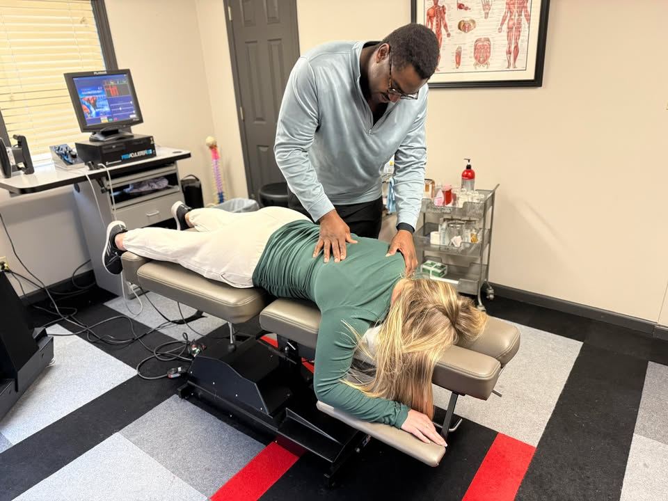 Dr. Birch treating a patient